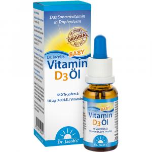 VITAMIN D3 ÖL Baby 400 I.E. 640 Tropfen Dr.Jacob's