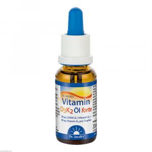 VITAMIN D3K2 Öl forte 2000 I.E. D3+K2 Dr.Jacob's