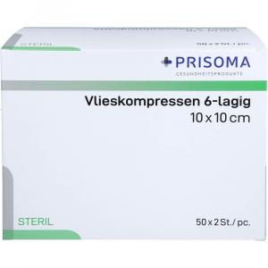 VLIESKOMPRESSEN steril 10x10 cm 6fach