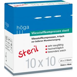 VLIESSTOFF-KOMPRESSEN steril 10x10 cm 4fach