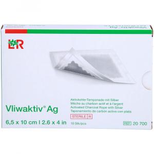 VLIWAKTIV AG Aktivkohle Tampon.m.Silber 6,5x10 cm