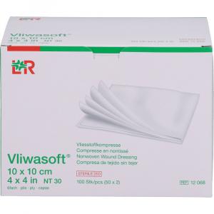 VLIWASOFT Vlieskompressen steril 10x10 cm 6l.
