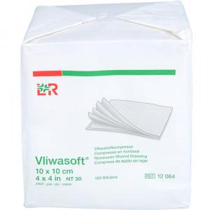 VLIWASOFT Vlieskompressen unsteril 10x10 cm 4l.