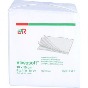 VLIWASOFT Vlieskompressen unsteril 10x10 cm 4l.