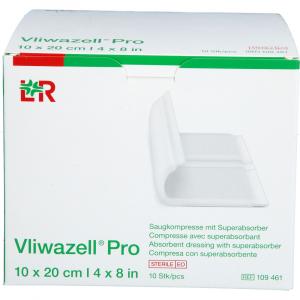 VLIWAZELL Pro superabsorb.Kompr.steril 10x20 cm