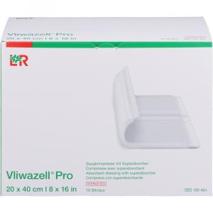 VLIWAZELL Pro superabsorb.Kompr.steril 20x40 cm