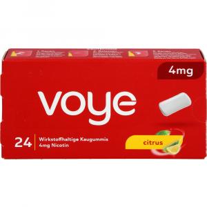 VOYE Citrus 4 mg wirkstoffhalt.Kaugummi m.Nikotin