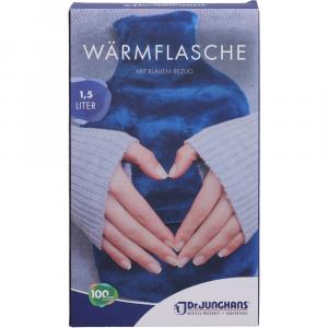 WÄRMFLASCHE 1,5 l mit Bezug blau
