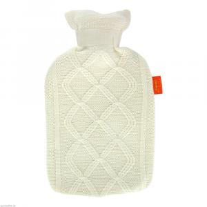 WÄRMFLASCHE Stülpkragen Strickbezug