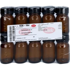 WEITHALSGLAS braun 30 ml m.Schraubdeckel schwarz
