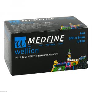 WELLION MEDFINE Insulinspr.1 ml U100 30 Gx8 mm