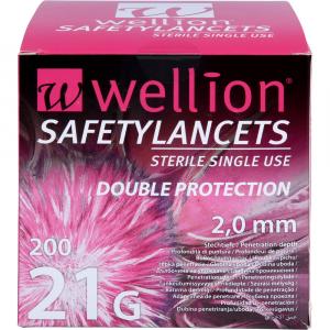 WELLION Safetylancets 21 G 2 mm Sicherheit.Lanz.