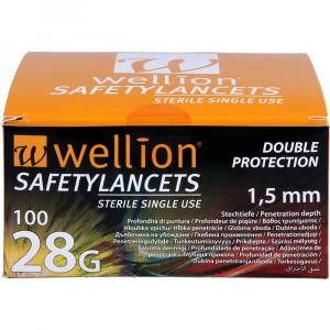 WELLION Safetylancets 28 G Sicherheitseinmallanz.