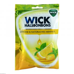 WICK Zitrone & natürliches Menthol Bonb.m.Zucker