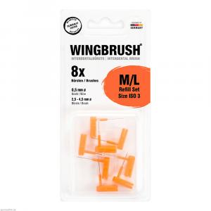 WINGBRUSH Refill-Set Interdentalb.ISO 3 med./large
