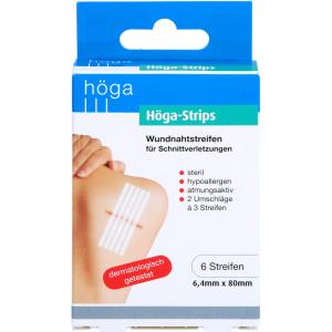 WUNDNAHTSTREIFEN Höga-Strips 6,4x80 mm