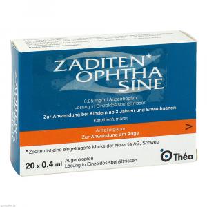 ZADITEN ophtha sine 0,25 mg/ml Augentr.Einzeldos.