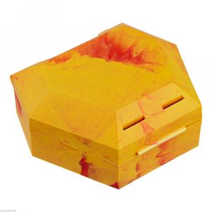 ZAHNSPANGENBOX mit Kordel gelb/rot