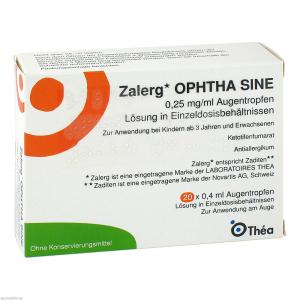 ZALERG ophtha sine Augentr.Einzeldosispipetten