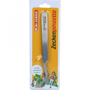 ZECKENPINZETTE Edelstahl 12 cm gebogene Spitze