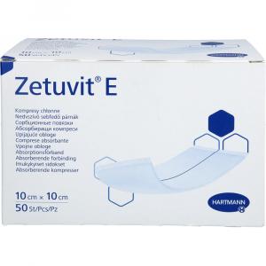 ZETUVIT E Saugkompressen unsteril 10x10 cm
