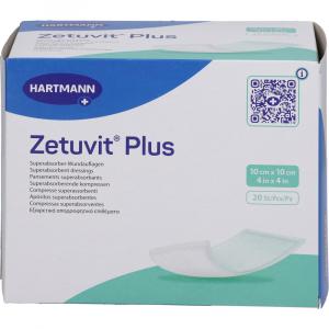 ZETUVIT Plus extrastarke Saugkompr.steril 10x10 cm
