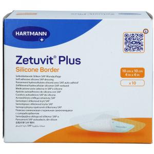 ZETUVIT Plus Silicone Border steril 10x10 cm
