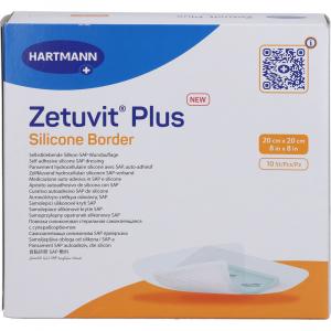 ZETUVIT Plus Silicone Border steril 20x20 cm