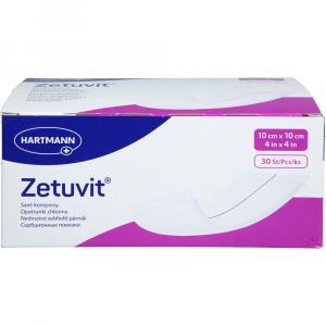 ZETUVIT Saugkompressen unsteril 10x10 cm