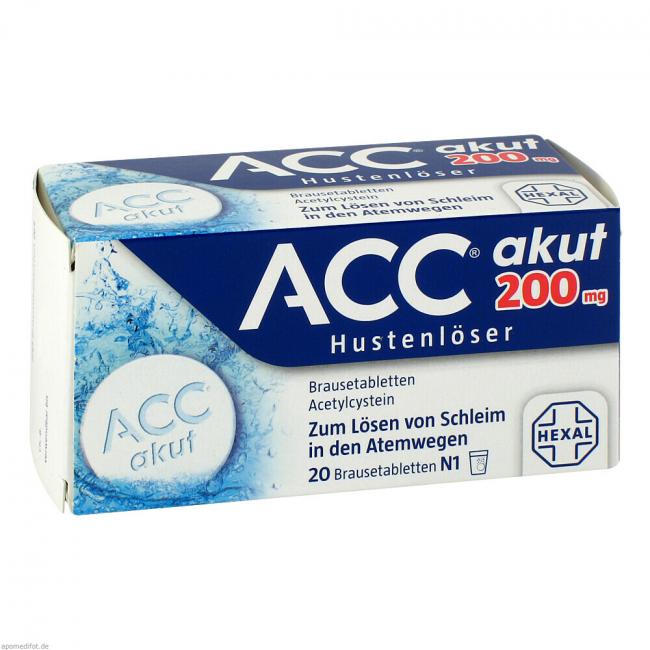 ACC akut 200 Brausetabletten (20 St) Preisvergleich, PZN 6302311 · MediPreis.de