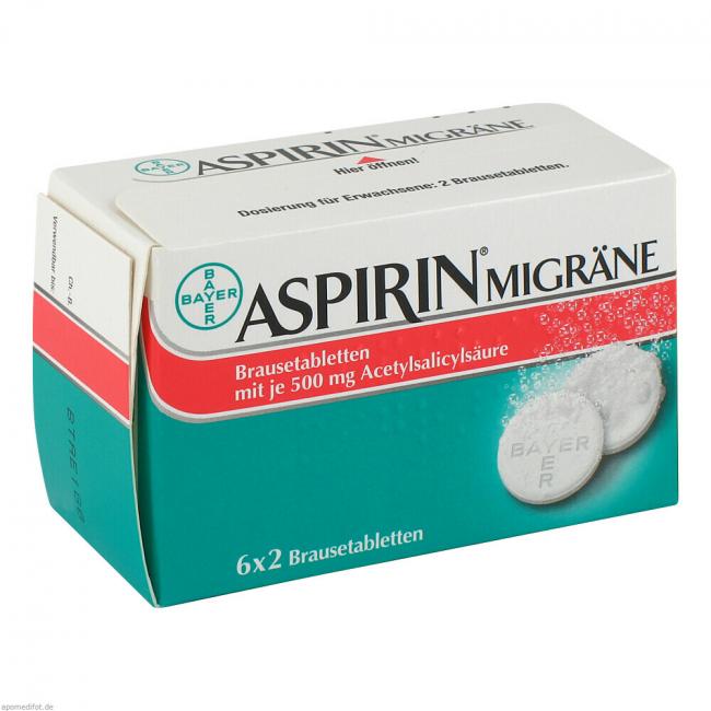 ASPIRIN MIGRÄNE Brausetabletten (12 St) Preisvergleich, PZN 958281