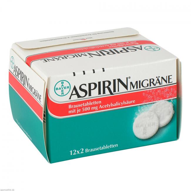 ASPIRIN MIGRÄNE Brausetabletten (24 St) Preisvergleich, PZN 958298
