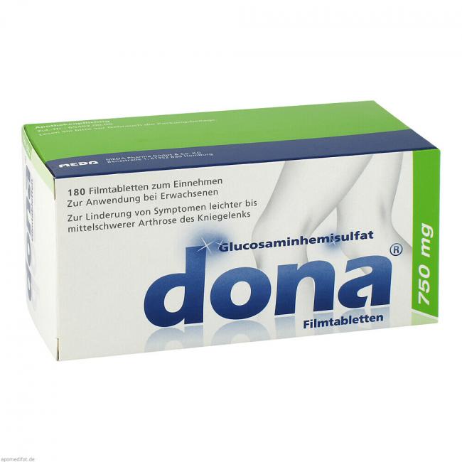 DONA 750 mg Filmtabletten (180 St) Preisvergleich, PZN 2334426 · MediPreis.de