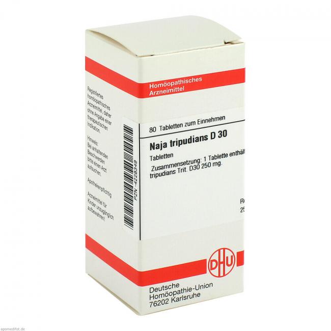 NAJA TRIPUDIANS D 30 Tabletten (80 St) Preisvergleich, PZN 4228349