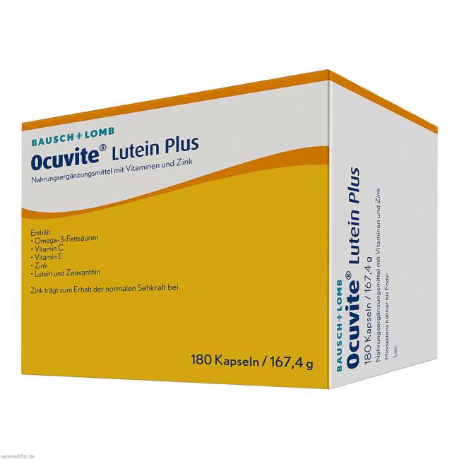 OCUVITE Complete 12 mg Lutein Kapseln (180 St) Preisvergleich, PZN 4871542 · MediPreis.de