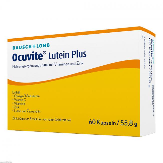 OCUVITE Lutein Plus Kapseln (60 St) Preisvergleich, PZN 9526614 · MediPreis.de