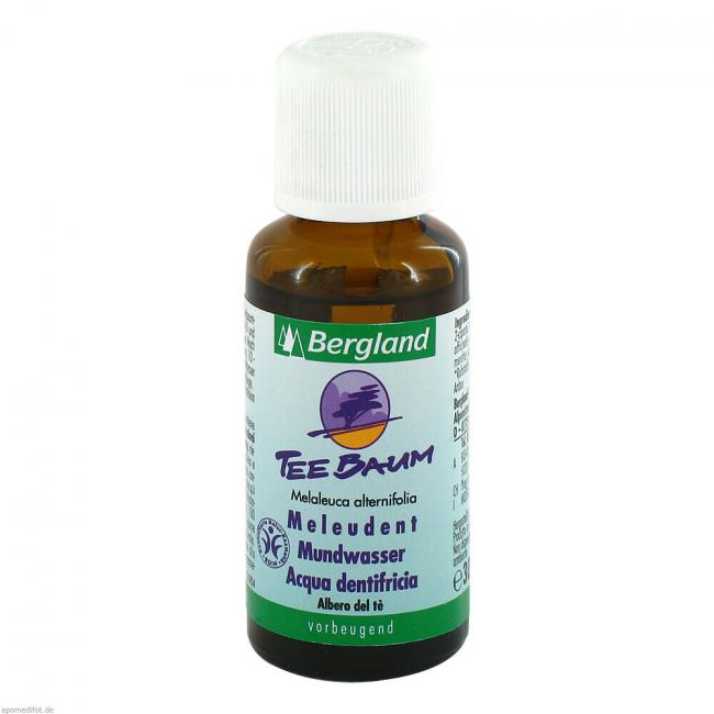 Bergland Teebaum Mundwasser – 30 Ml Lösung Mit ätherischen Ölen – Für Frischen Atem