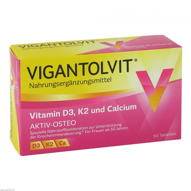 VIGANTOLVIT Vitamin D3 K2 Calcium Filmtabletten (60 St) Preisvergleich