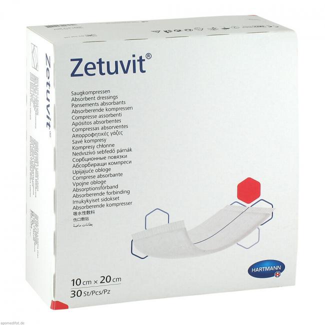 ZETUVIT Saugkompressen 10x20 cm (30 St) PZN 1905513 MediPreis.de