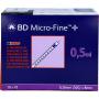 BD MICRO-FINE+ Insulinspr.0,5 ml U100 0,3x8 mm
