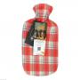 FASHY Wärmflasche Karodesign 2 l koralle 6536 47