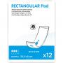 RECTANGULAR Pad normal 8x30,5 cm with strip