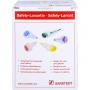 SAFETY-LANZETTEN 28 G Einst.Tiefe 1,6mm mini blau