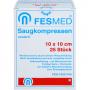 SAUGKOMPRESSEN unsteril FESMED 10x10 cm