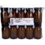 WEITHALSGLAS braun 100 ml m.Schraubdeckel schwarz