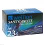 WELLION Safetylancets 23 G Sicherheitseinmallanz. WELLION Safetylancets 23 G Sicherheitseinmallanz.