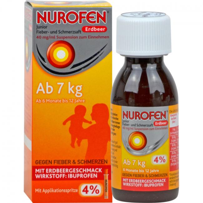 NUROFEN Junior Fieber-u.Schmerzsaft Erdbe.40 mg/ml (100 ml ...