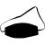 AUGENBINDE oval m.Gummiband schwarz