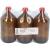 VERALFLASCHE braun 1000 ml m.Gießring u.Verschl.