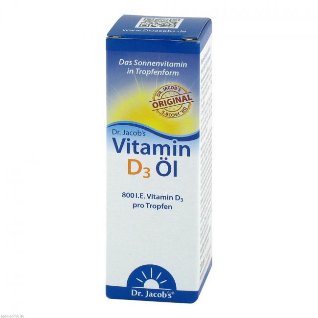 VITAMIN D3 ÖL Dr.Jacob's Tropfen (20 ml) Preisvergleich, PZN 10038446